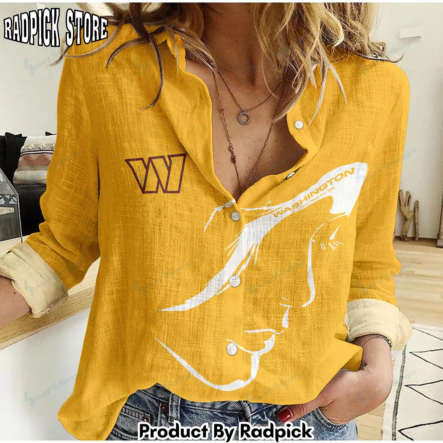 Radpick washington commanders woman shirt rp66235